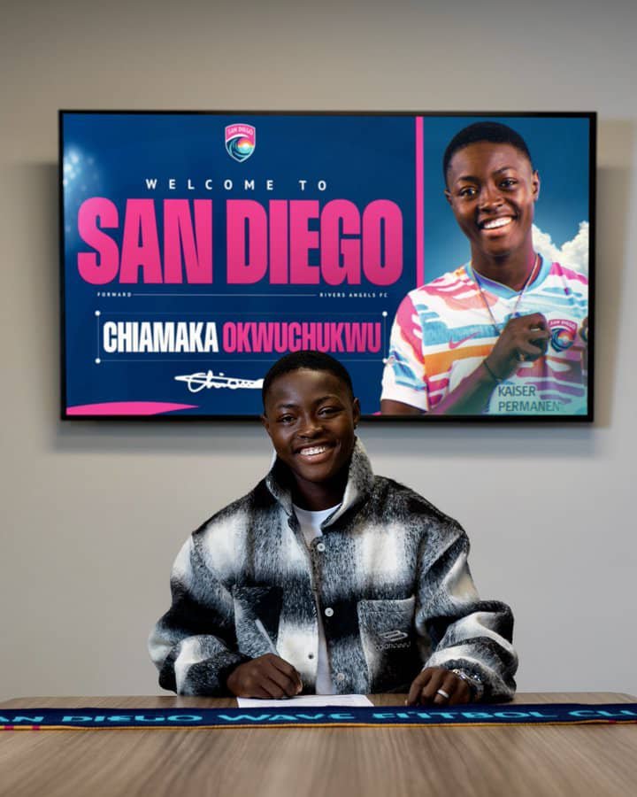 Nigerian striker Chiamaka Okwuchukwu, a finalist for the CAF Young Women’s Player of the Year award, has signed with NWSL side San Diego Wave FC.