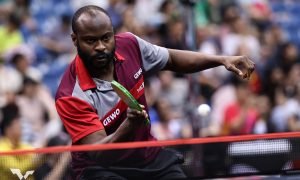 Aruna Quadri suffered a disappointing 3-1 defeat to Brazil’s Hugo Calderano in the second round of the Singapore Smash 2025