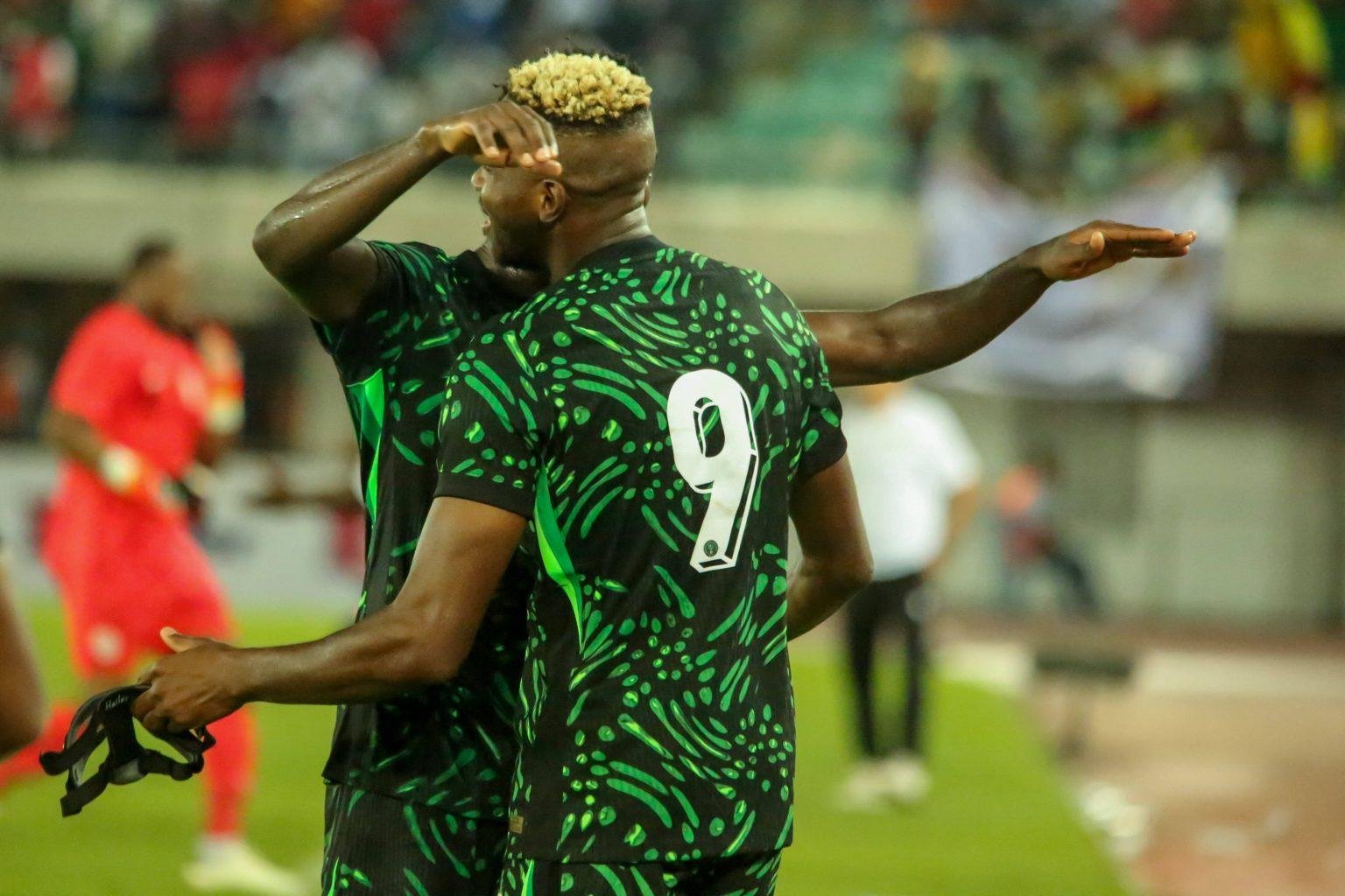 Super Eagles erupted into joyous celebrations in their dressing room after securing a historic 2-0 victory over Rwanda in Kigali.