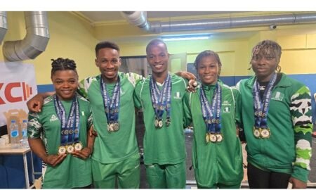 Nigeria’s weightlifting team dominates the African Senior Weightlifting Championship in Mauritius, securing 15 medals including 10 golds.