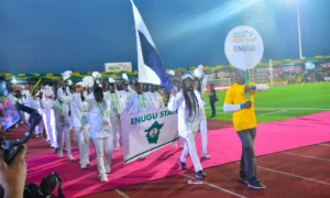 Chukwuebuka Orji wins team Enugu first gold at the 2024 Gateway Games in the para-athletics 400m, as the state boosts medal count.