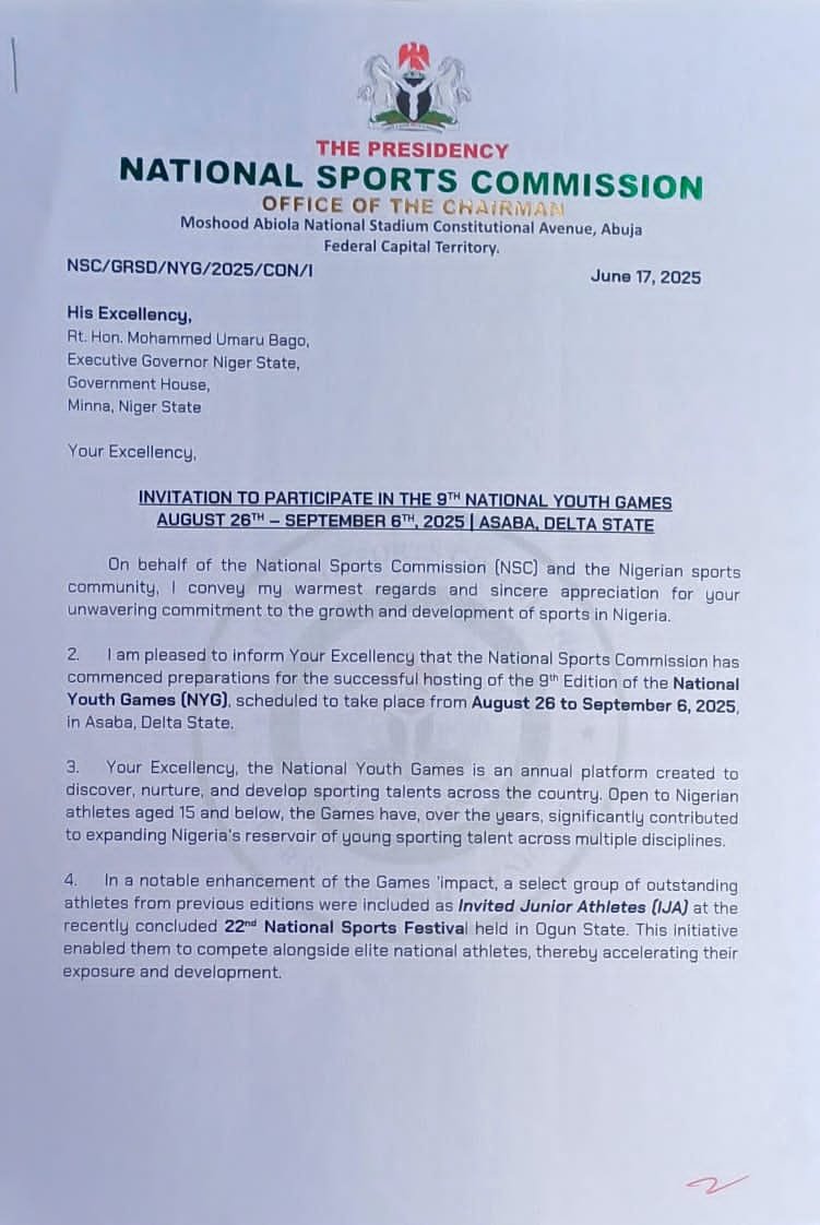Delta state will host the 9th National Youth Games (NYG) for the third straight year as they hope to do a double in National Games