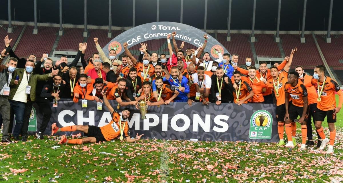 RS Berkane of Morrocoo celebrsting thier CAF Confederation cup triumpph. Photo Credit: X