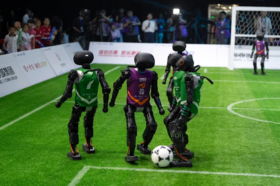 China has completed its first fully autonomous 3v3 AI robot football match, marking a major milestone ahead of the World Humanoid Games