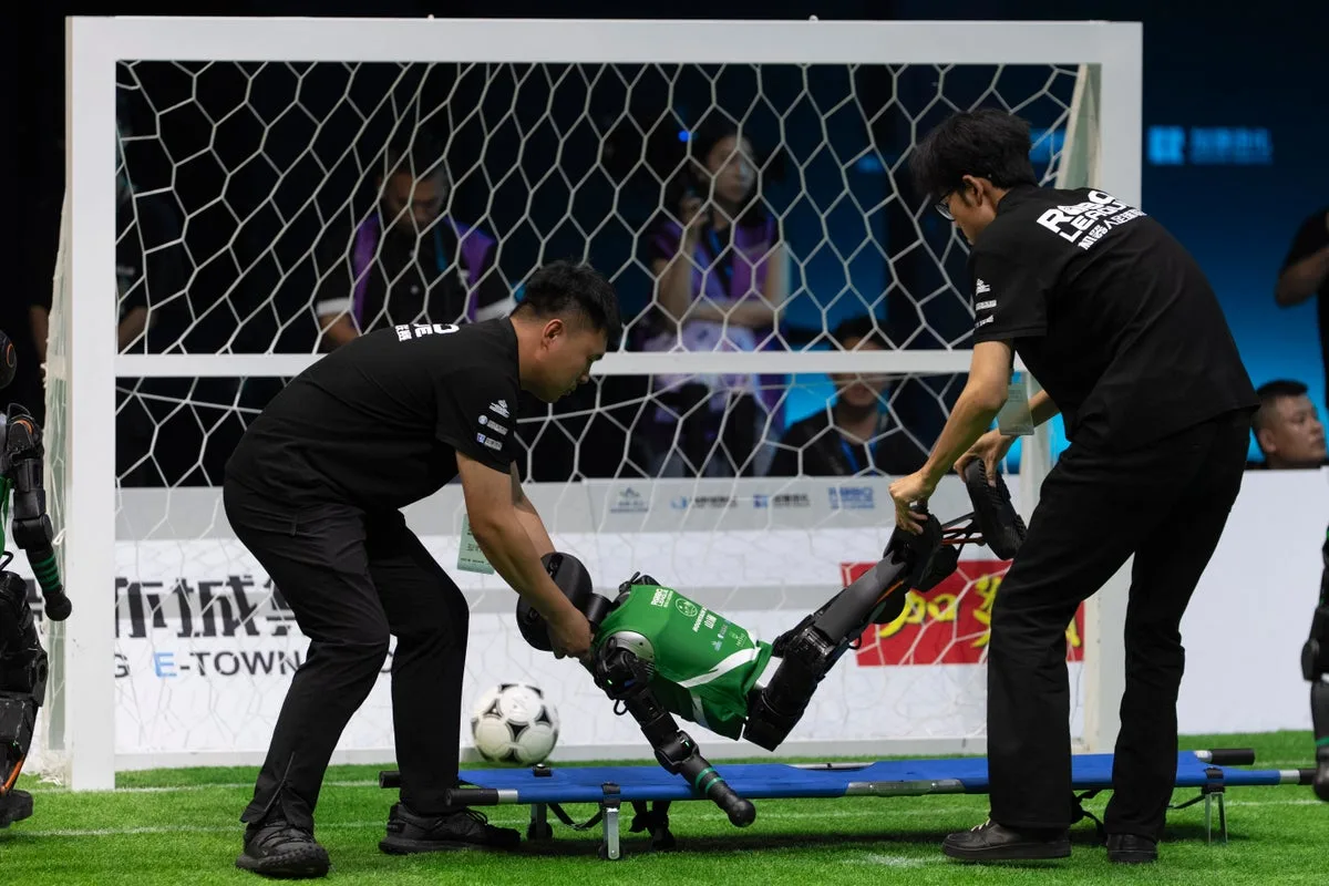 China has completed its first fully autonomous 3v3 AI robot football match, marking a major milestone ahead of the World Humanoid Games