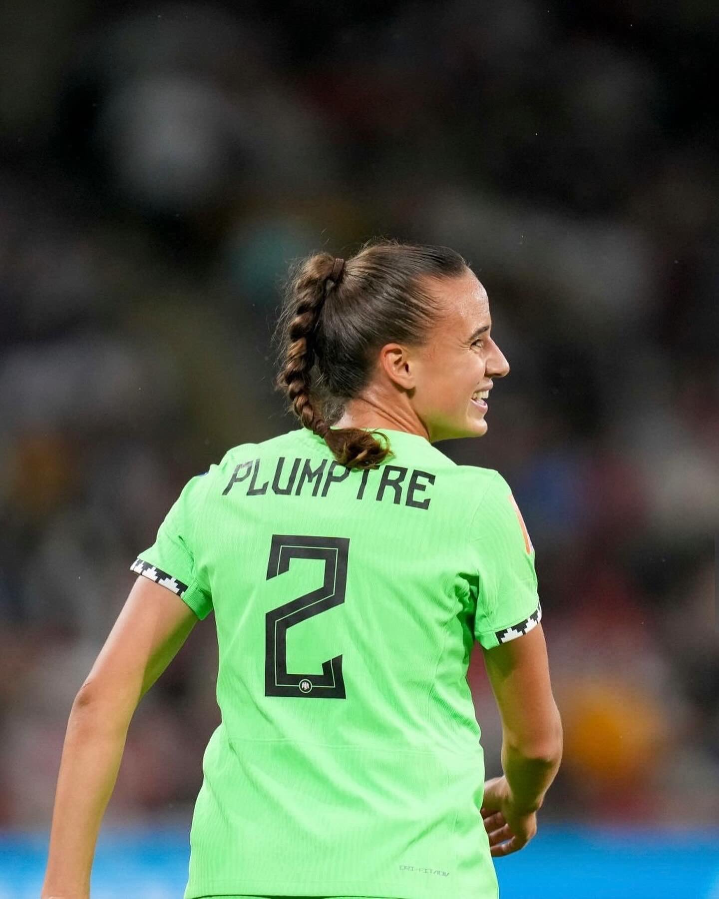 Ashleigh Plumptre warns fans about fake Facebook accounts and outlines Super Falcons' goals at WAFCON 2024.