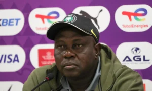 Nigeria head coach Justine Madugu lauds Super Falcons’ belief and composure in tense semi-final win over South Africa to reach the final.