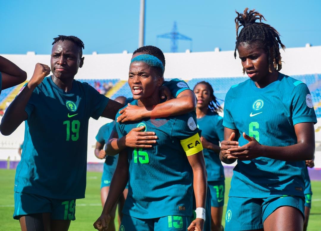 Nigeria head coach Justine Madugu lauds Super Falcons’ belief and composure in tense semi-final win over South Africa to reach the final.