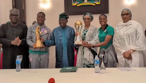 President Tinubu has awarded the Super Falcons national honours, apartments, and cash gifts each following their WAFCON 2024 triumph.