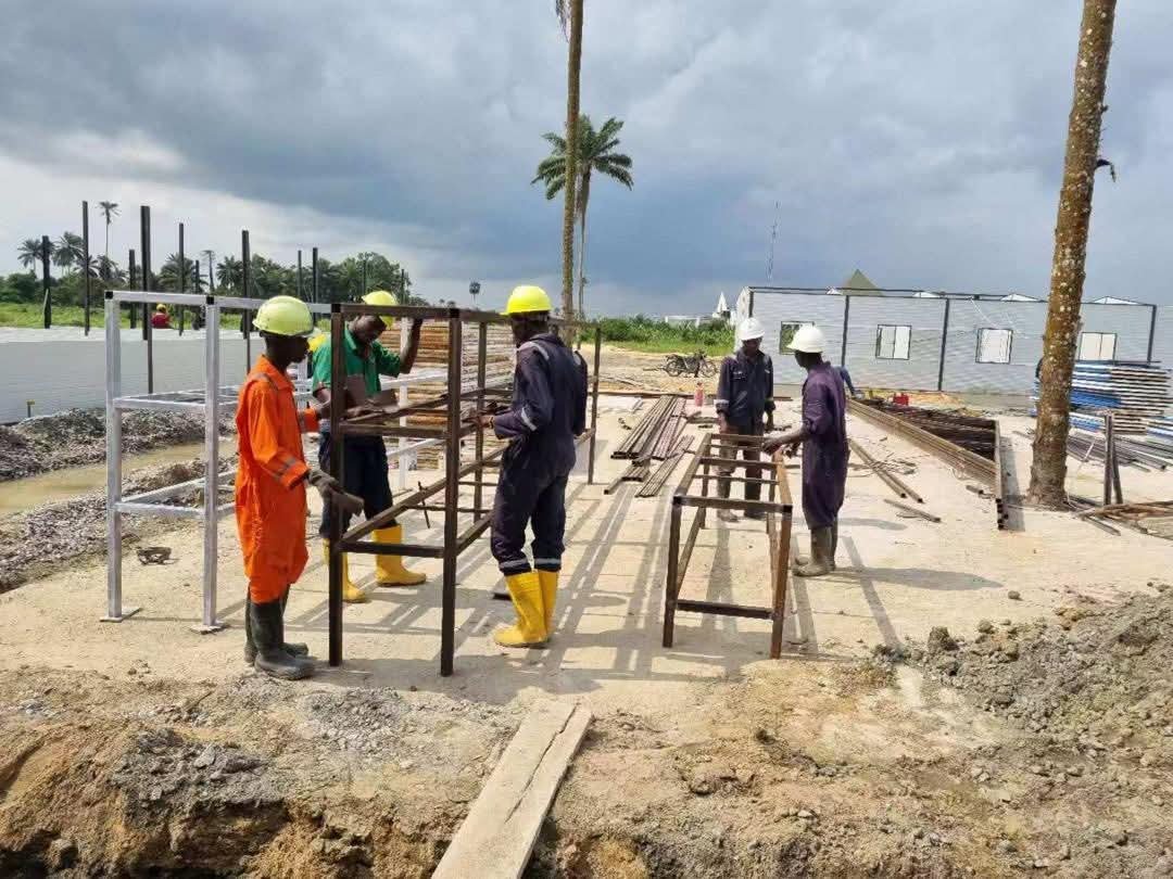Bayelsa commissioner for Youths & Sports, Daniel Igali provides update as construction gathers pace on the state new ultra-modern stadium. 