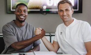 Ime Okon has joined German side Hannover 96, aiming to help them secure Bundesliga promotion after joining from Supersport United.