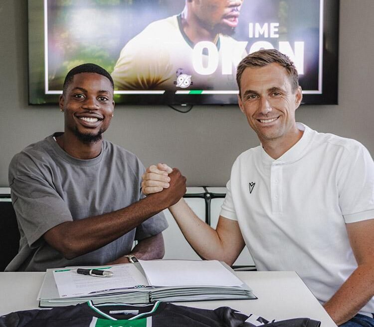 Ime Okon has joined German side Hannover 96, aiming to help them secure Bundesliga promotion after joining from Supersport United.