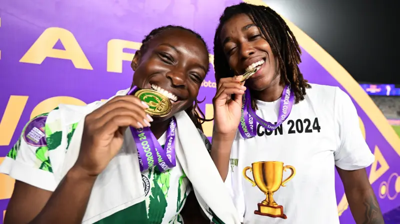 President Tinubu has awarded the Super Falcons national honours, apartments, and cash gifts each following their WAFCON 2024 triumph.