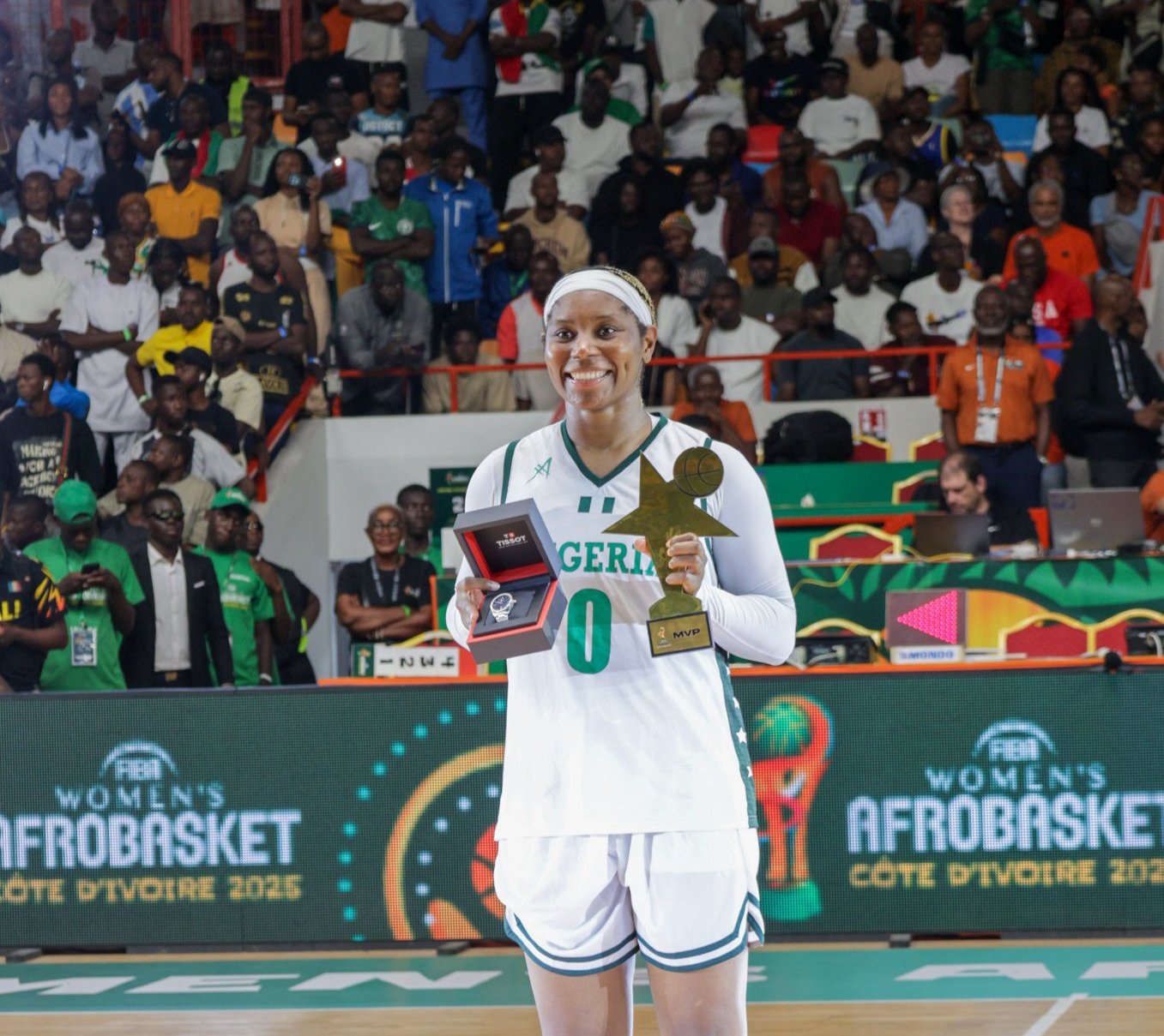 D'tigress Amy Okonkwo was named MVP of the 2025 AfroBasket after a standout performance in the final, becoming the 4th player to win it twice.