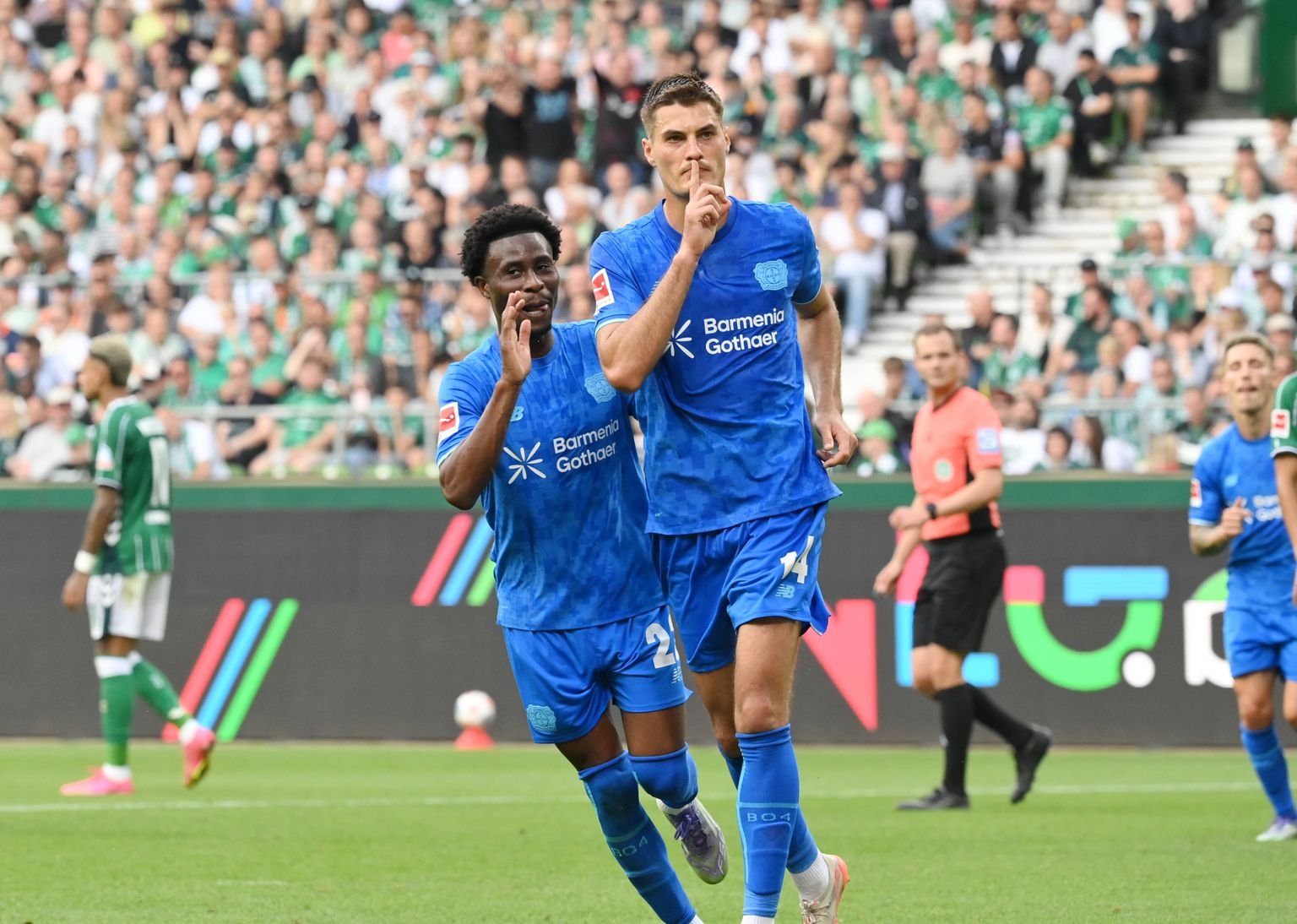 Super Eagles forward Nathan Tella impressed again for Leverkusen, though a stoppage-time strike denied them victory at Bremen.