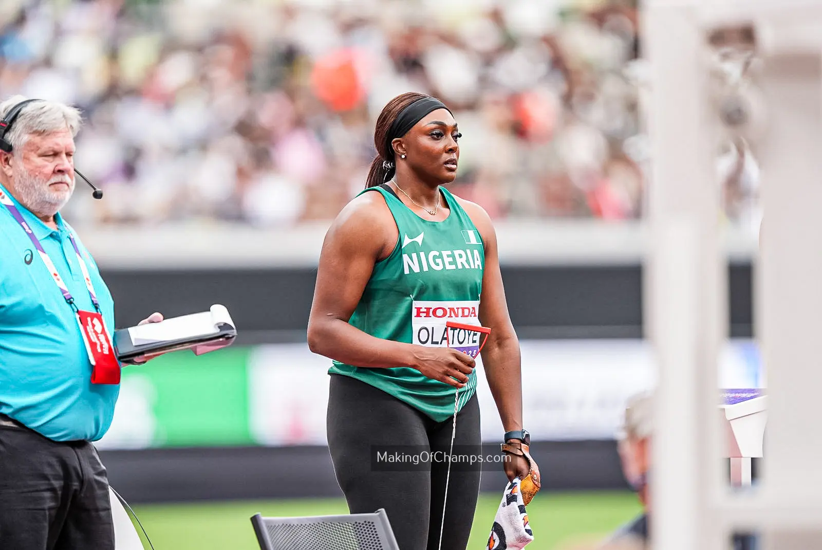 Chukwuebuka Enekwechi kept Nigeria’s medal hopes alive, but 3 teammates saw their campaigns end on a tough day at the World Championships.