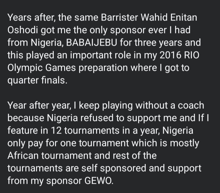 Quadri Aruna, Nigeria's top ranked table tennis player, has accused Nigeria of years of neglect despite his record-breaking career.