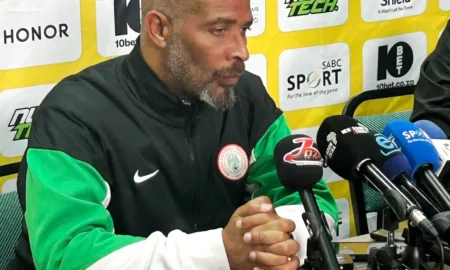 Super Eagles coach Eric Chelle urges focus and aggression as Nigeria face Lesotho in a crucial 2026 World Cup qualifier