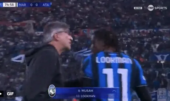 Ademola Lookman’s turbulent Atalanta season continues with a heated exchange with manager Ivan Juric in the UEFA Champions League