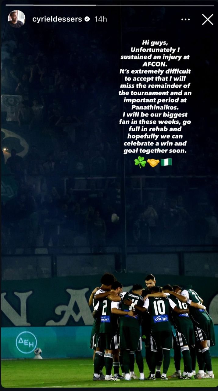 Cyriel Dessers has spoken publicly for the first time since leaving the Super Eagles camp after an injury ended his AFCON 2025 campaign.