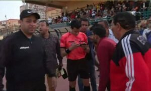 Referee suspended after using phone as VAR in Egyptian second division match, triggering investigation and controversy.