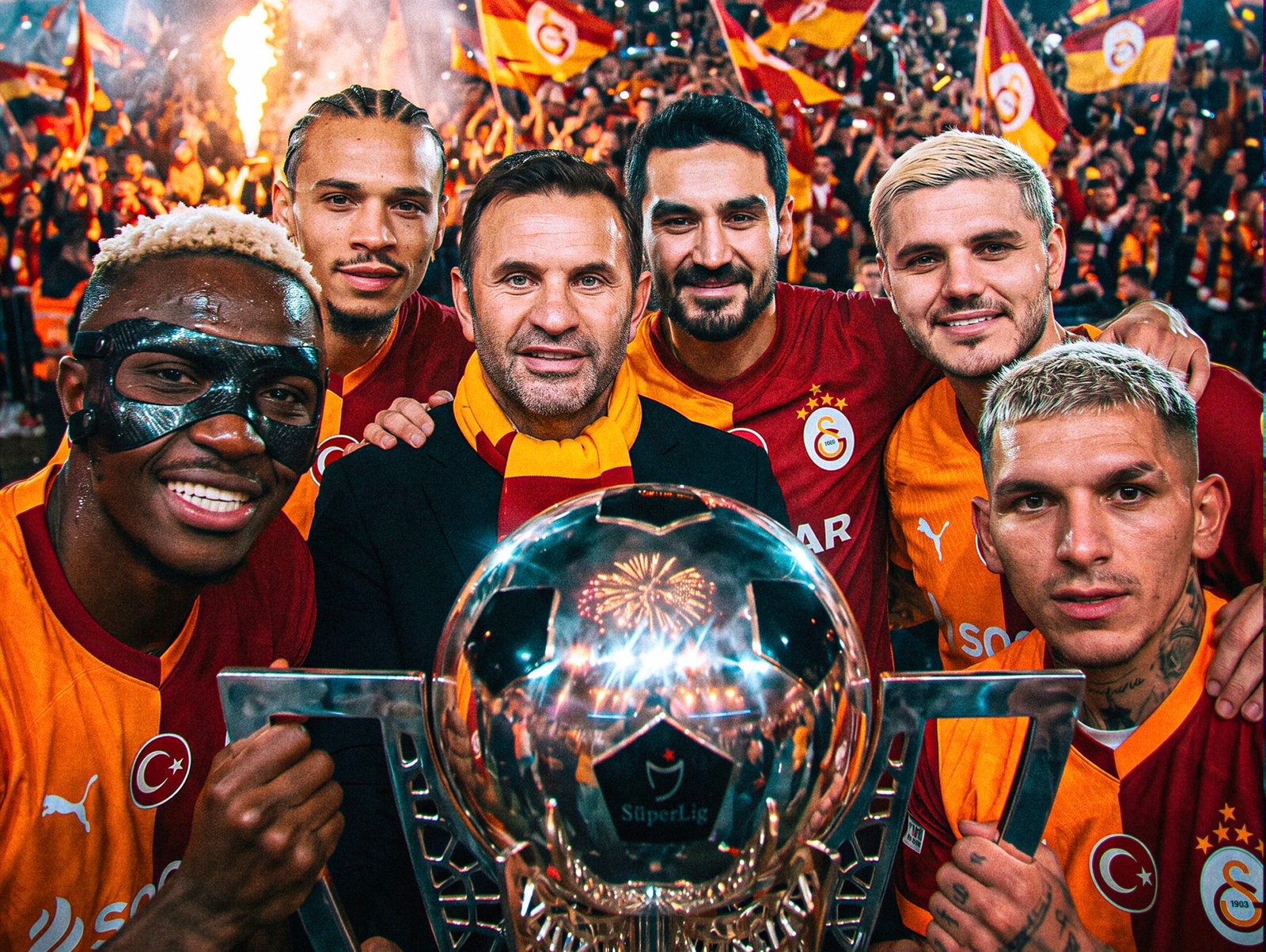Victor Osimhen scored twice as Galatasaray came from behind to beat Antalyaspor and secure a record-extending Turkish Super Lig title, with the Nigerian continuing his remarkable impact in Istanbul.