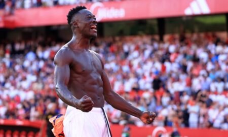 Akor Adams scored the winning goal as Sevilla came from two goals down to beat Villarreal 3-2 away from home, strengthening their La Liga survival hopes with a third straight victory.