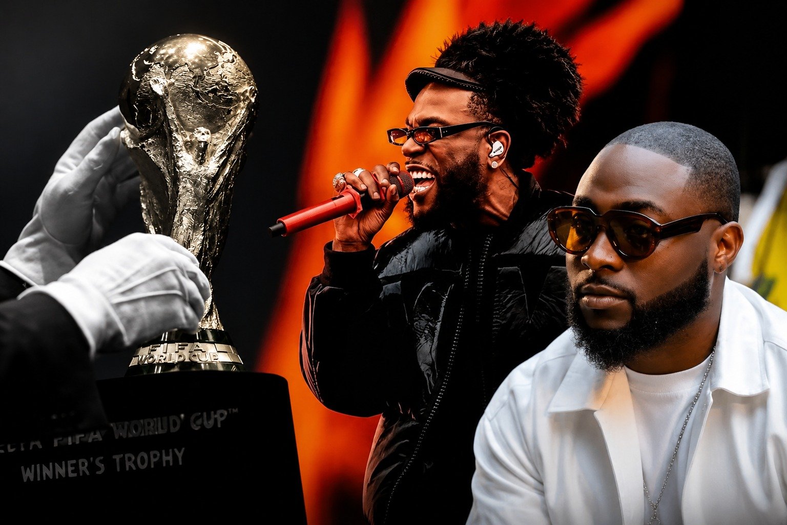 Burna Boy’s collaboration with Shakira on the official 2026 FIFA World Cup song continues Nigeria’s growing influence on football’s global entertainment stage, following previous appearances by Davido, Yemi Alade, Rema and other Afrobeats stars.