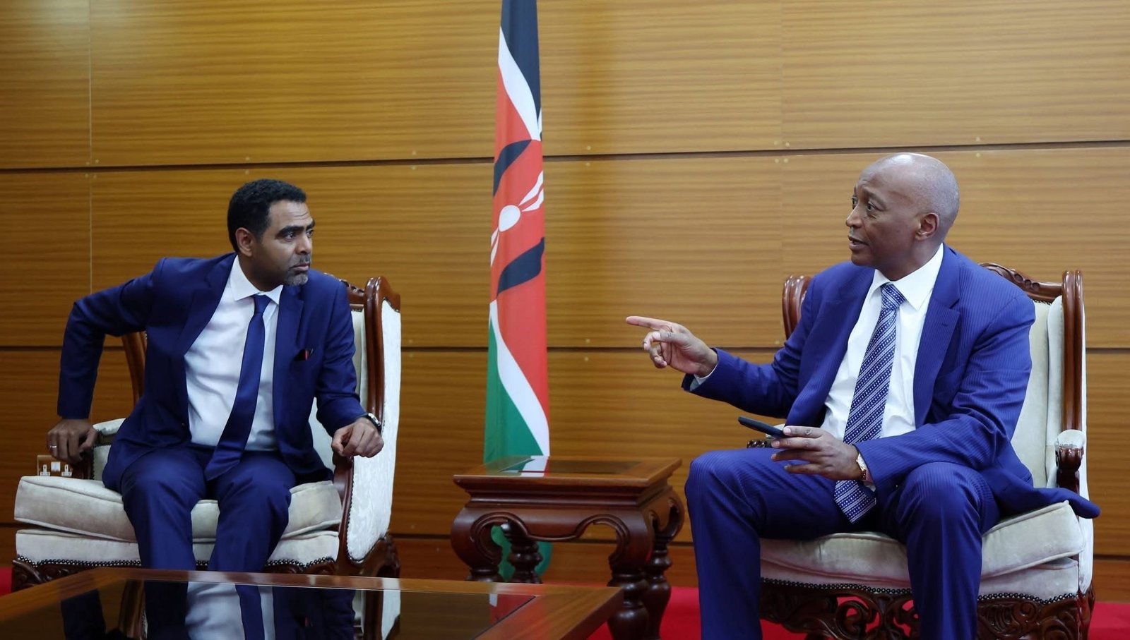 CAF president Patrice Motsepe has held talks with FKF president Hussein Mohammed during meetings focused on AFCON 2027 preparations, despite the ongoing leadership crisis within Kenyan football.