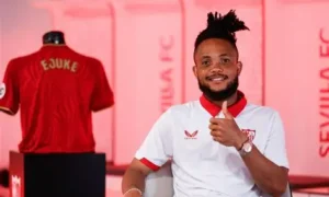 Several Premier League clubs are monitoring Nigeria winger Chidera Ejuke ahead of a possible summer departure from Sevilla.