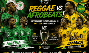 Nigeria’s Super Eagles will face Jamaica in the Unity Cup final after the Reggae Boyz defeated India in London, setting up a repeat of last year’s dramatic showdown.