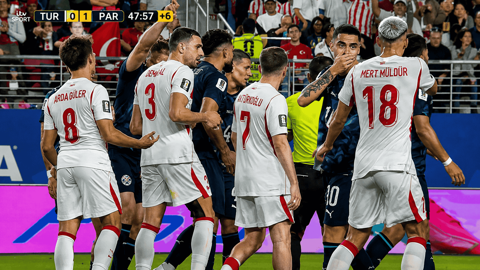Miguel Almirón became the first player sent off at the 2026 FIFA World Cup for covering his mouth while speaking to an opponent. But does the rule apply to teammates too? Here's what football's new law actually says.