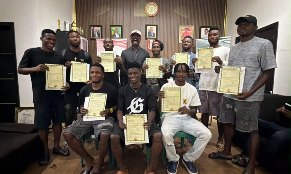 Enugu State Governor Peter Mbah has fulfilled his pledge to Rangers players and officials, presenting Certificates of Allocation for plots of land after the club's historic ninth NPFL title triumph.