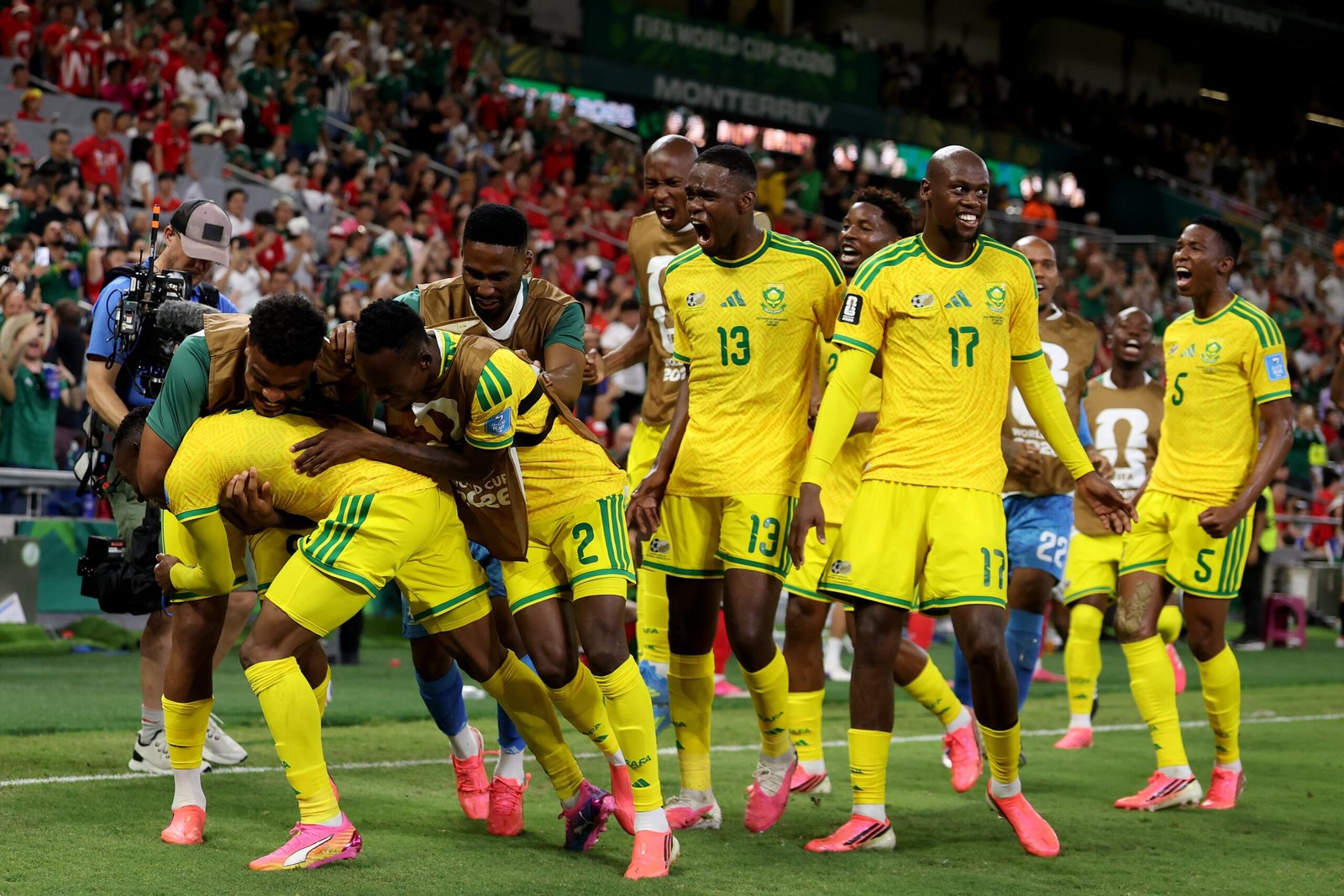 South Africa secured a historic place in the FIFA World Cup knockout rounds for the first time after Thapelo Maseko's second-half strike earned Bafana Bafana a 1-0 victory over South Korea.