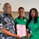 The Super Falcons have begun receiving the house certificates promised by the Federal Government after winning the last WAFCON, with NFF President Ibrahim Musa Gusau presenting the first certificate to goalkeeper Chiamaka Nnadozie in Morocco.