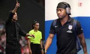 Atletico Madrid boss Diego Simeone has explained Ademola Lookman’s deployment as a lone striker in the club’s 2-0 La Liga win over Malaga.