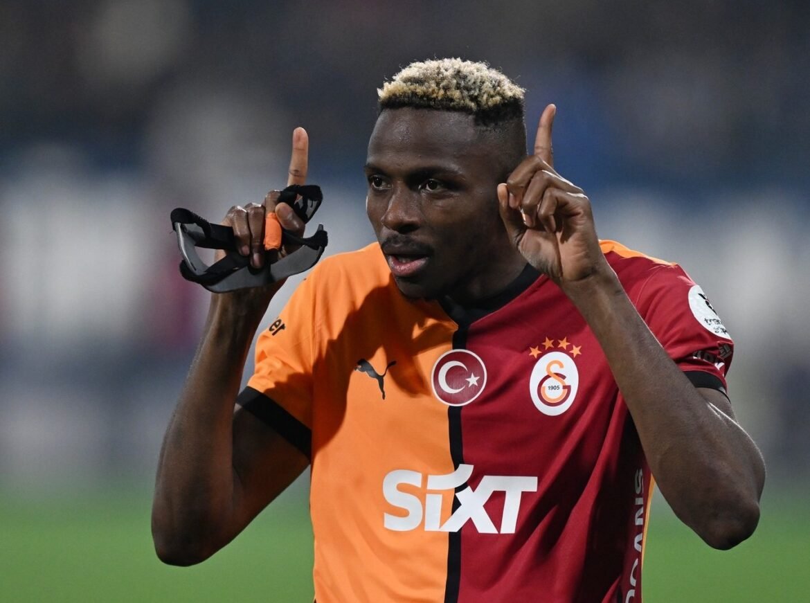 Victor Osimhen moved into third place among Galatasaray’s all-time foreign scorers after his brace against Erzurumspor took his club tally to 63 goals.