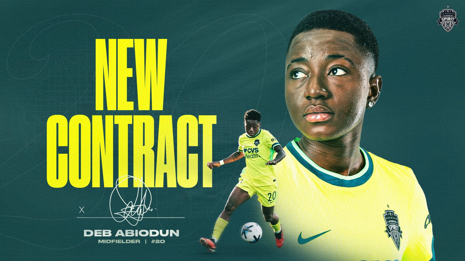 Deborah Abiodun has signed a new deal with Washington Spirit, but the Super Falcons midfielder’s latest commitment carries a bigger story about her rise in the US.