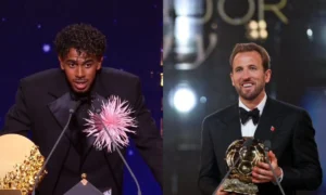 Harry Kane wins the 2026 Ballon d’Or, Lamine Yamal extends his Kopa Trophy reign and Spain dominates the awards on a historic night in London.