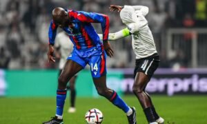 Wilfred Ndidi and Jean-Philippe Mateta went viral after a bizarre shirt-pulling duel in Besiktas’ 2-2 Europa League draw with Crystal Palace on Thursday night.